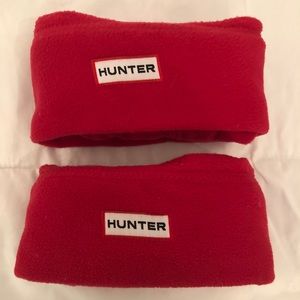 Hunter tall boot socks (red, fleece)